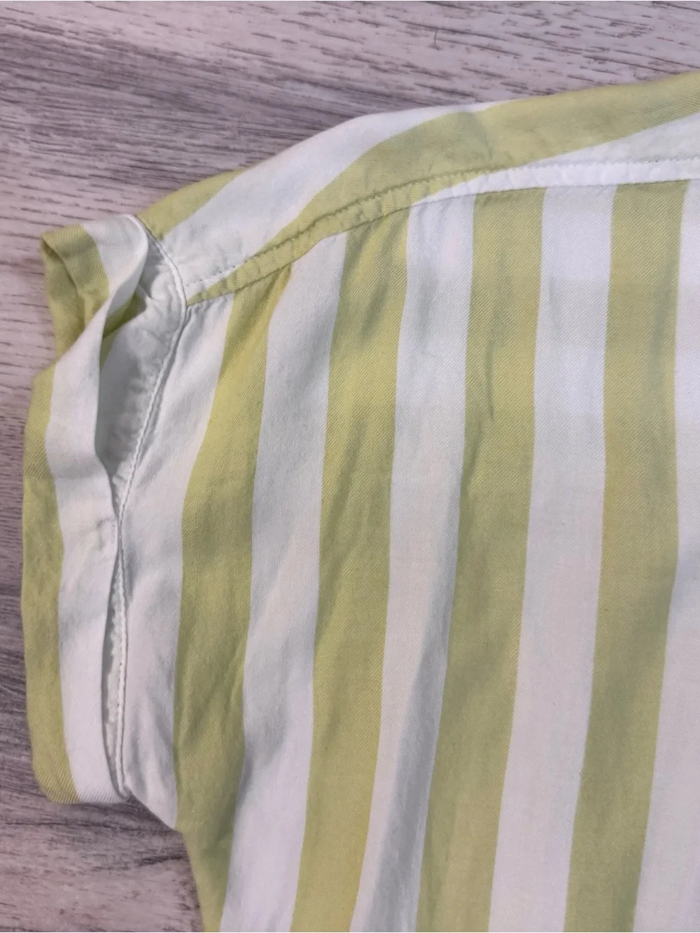 beachlunchlounge Yellow/Lime & White Striped Shirt - Picture 3 of 6